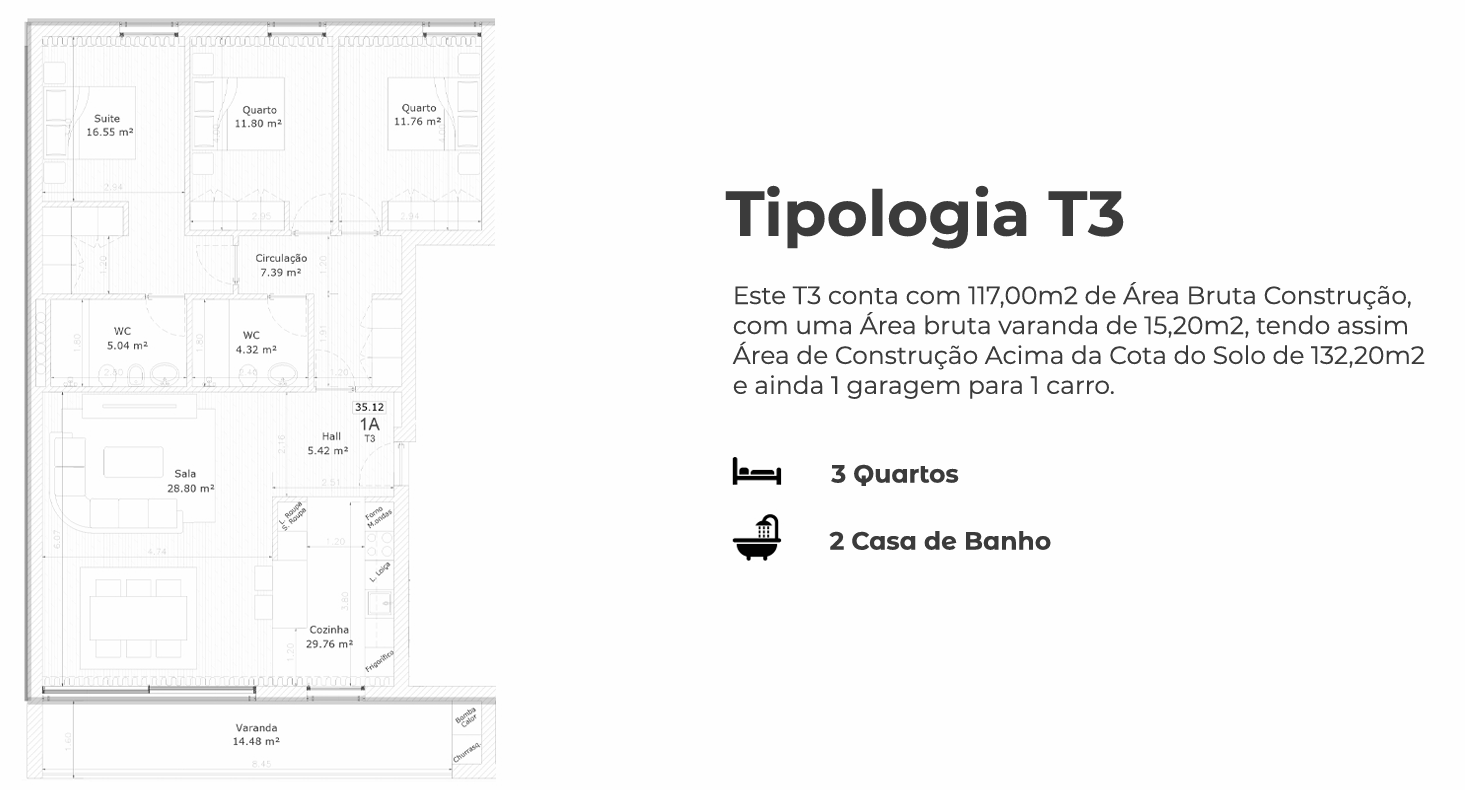 Planta Tipologia T3